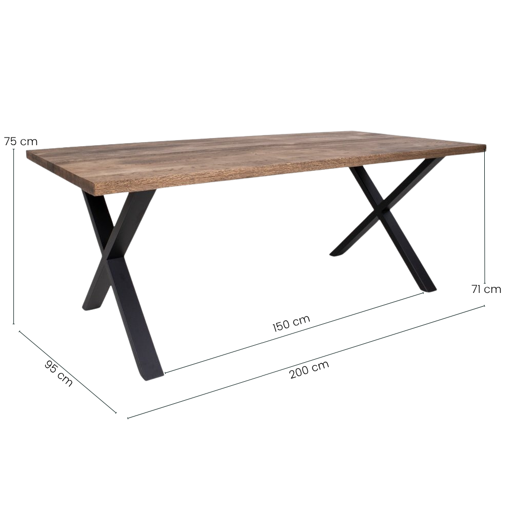 Alsvik Plankebord M. rett kant- Smoked eik 200 cm