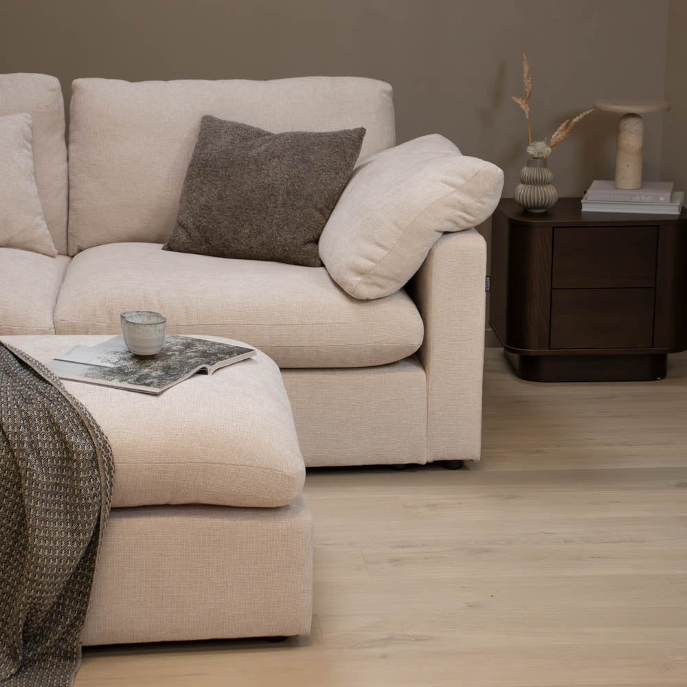 Alva Cloudsofa 3-pers. sofa inkl. puf - Beige