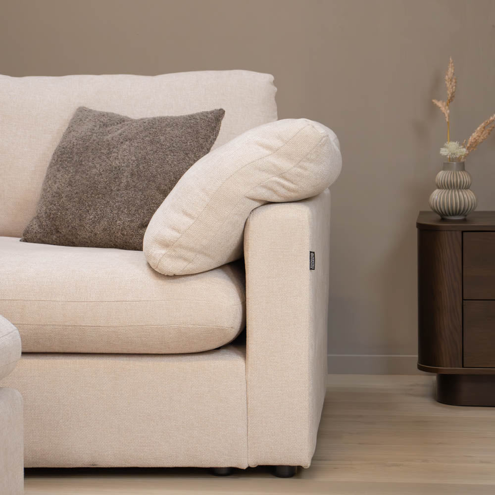 Alva Cloudsofa 3-pers. sofa inkl. puf - Beige
