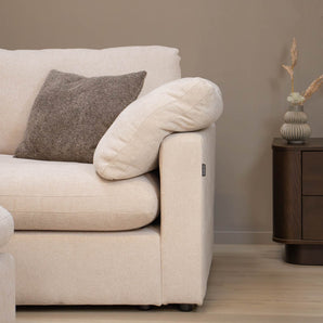 Alva Cloudsofa 2-pers. inkl. puff - Beige