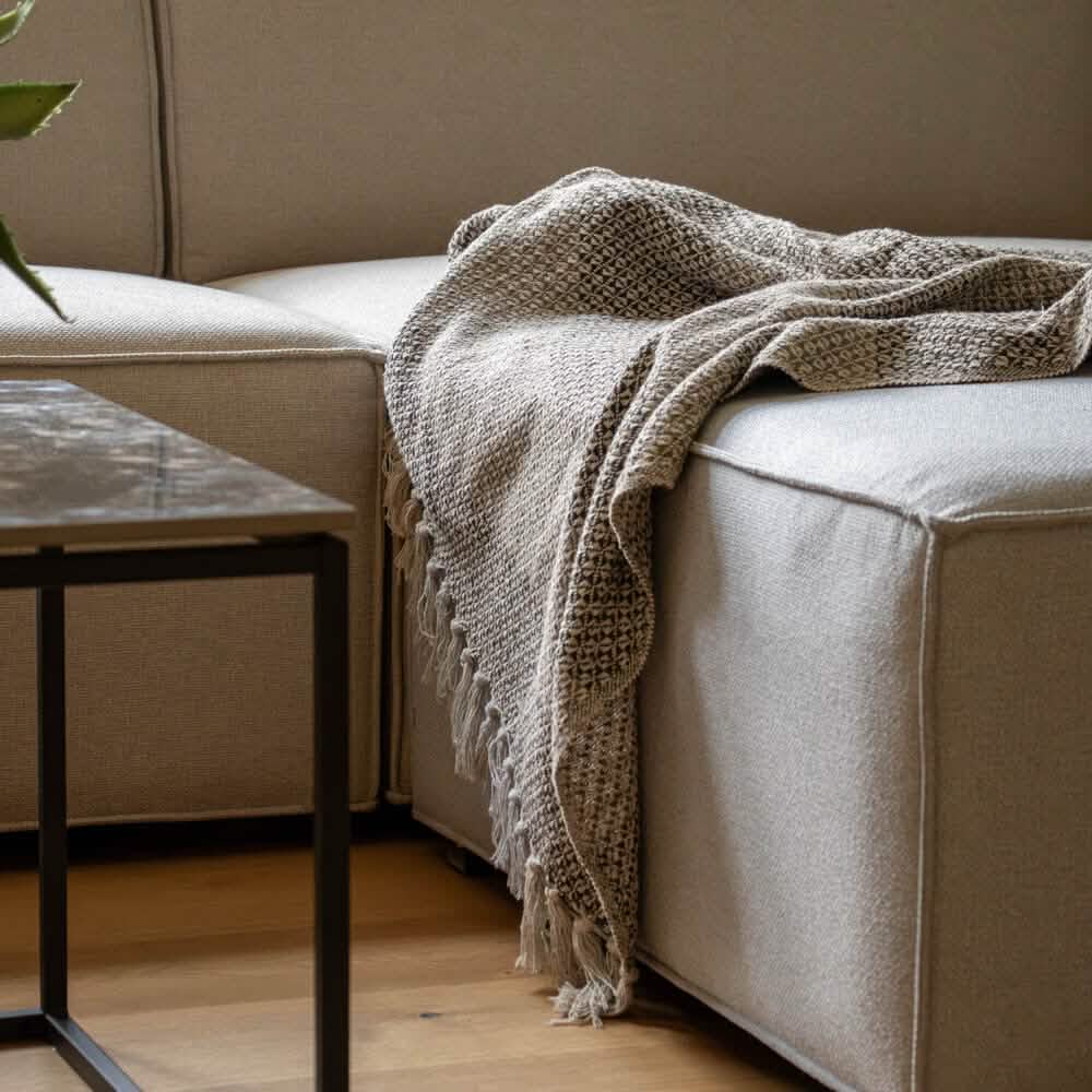 Balu Sofa - Beige Lumos inkl. puff - 240 cm