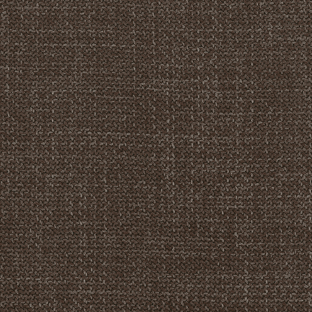 Lino Chrome Sofa m. Puff - 230 cm - Brun Stoff