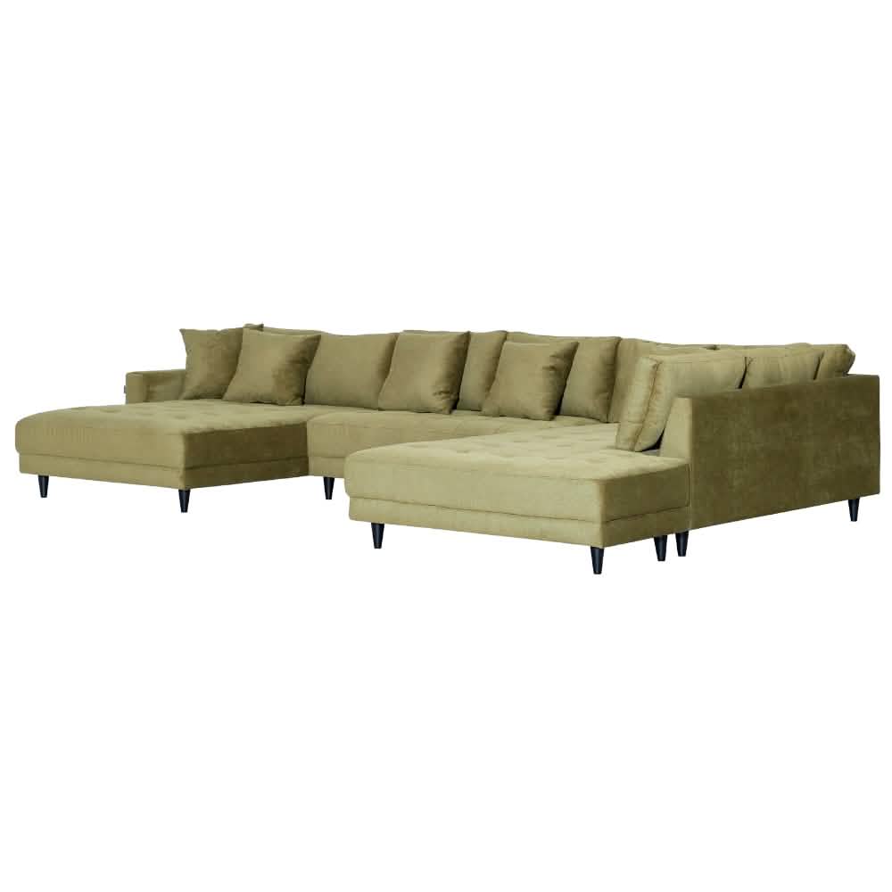 Milo U-sofa Høyrevendt - Grønn