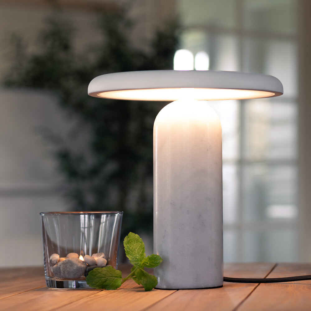 Bello Bordlampe - Hvid Marmor