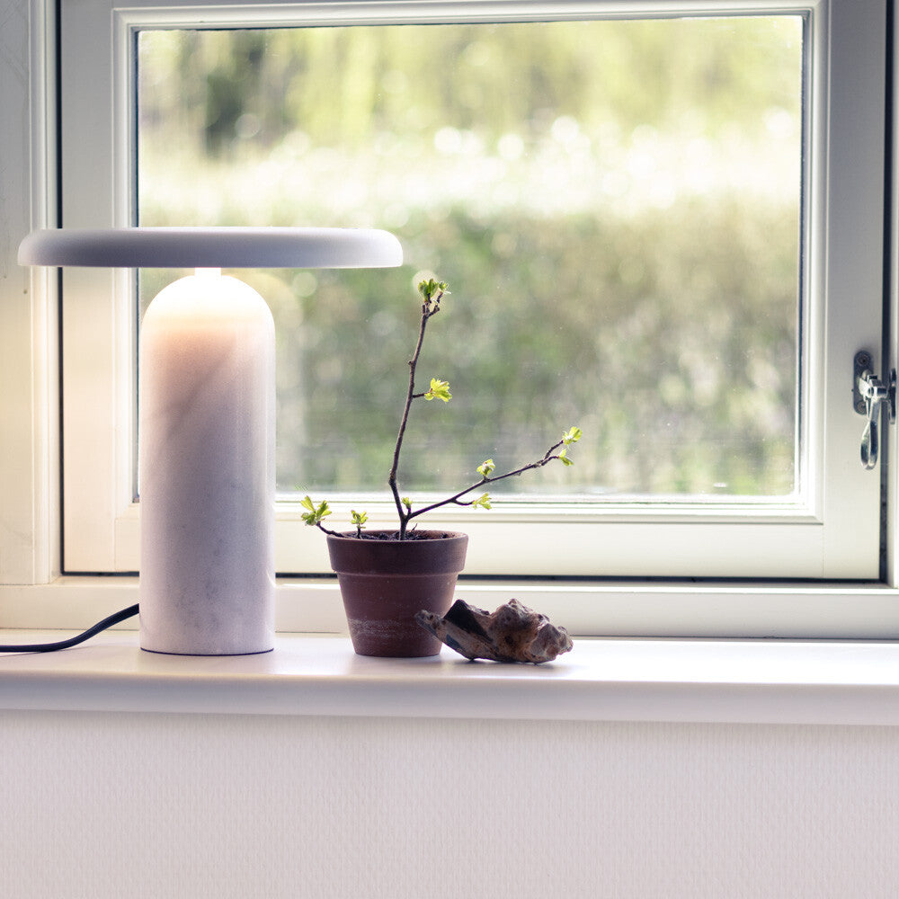 Bello Bordlampe - Hvid Marmor
