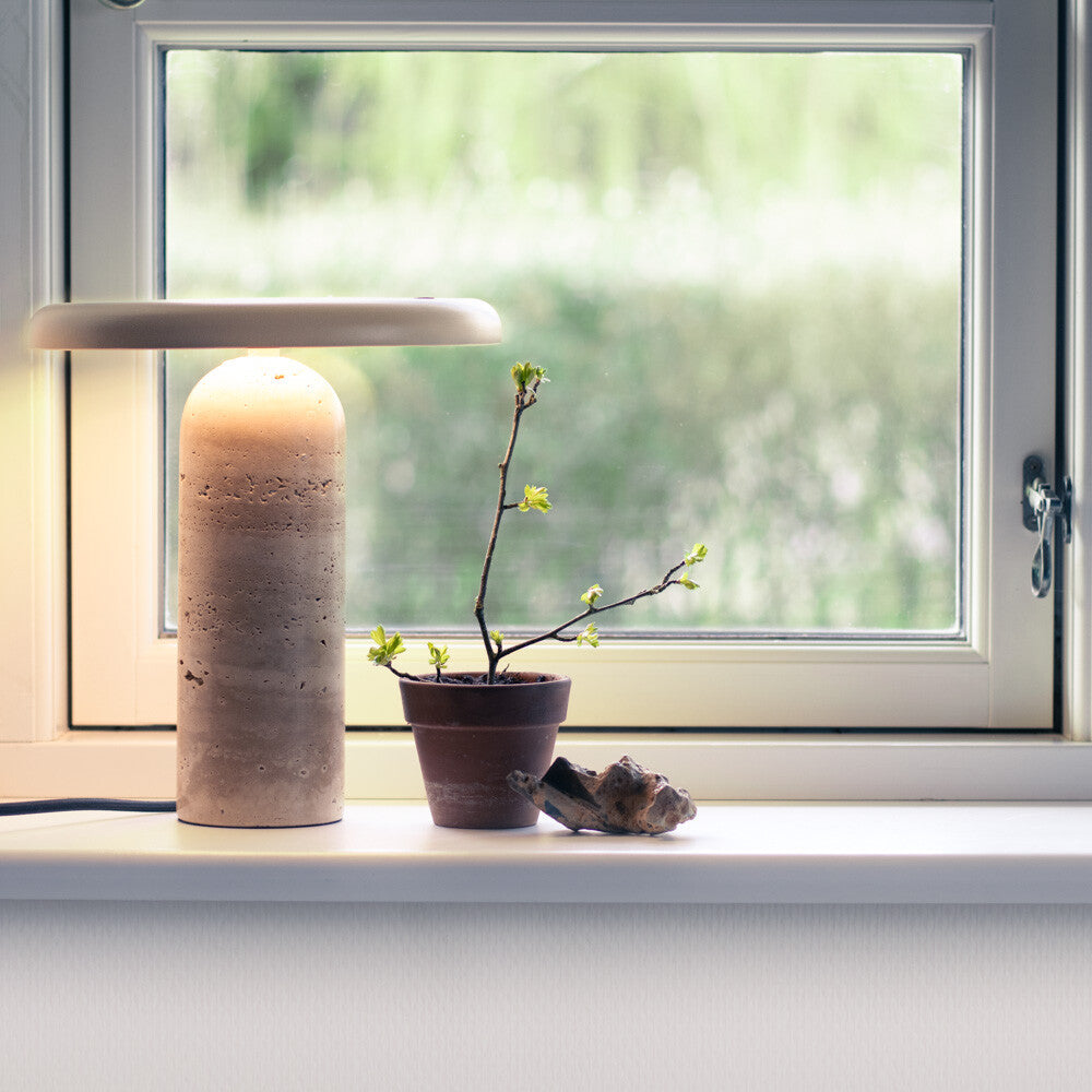 Bello Bordlampe - Hvid Marmor