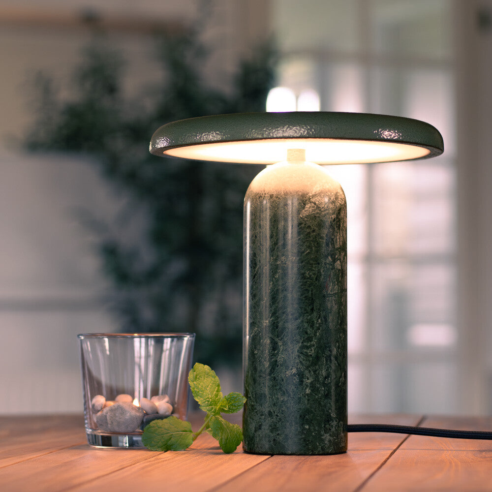 Bello Bordlampe - Grønn Marmor