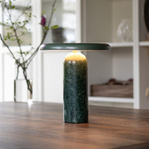 Bello Bordlampe - Grønn Marmor