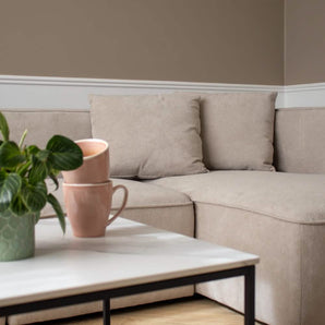 Benne Venstre hjørnemodul - Beige