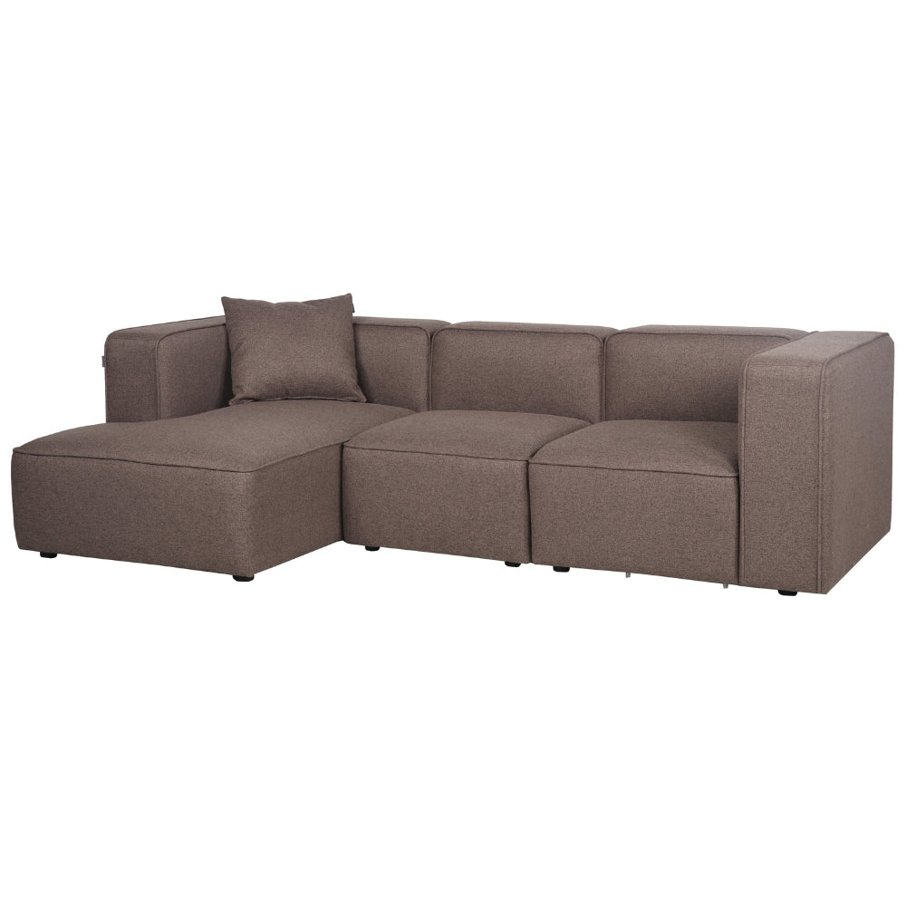 Benne 3-seters Modulsofa m. Sjeselong - Venstrevendt - Mokka