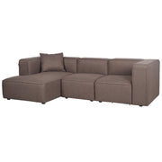 Benne 3-seters Modulsofa m. Sjeselong - Venstrevendt - Mokka