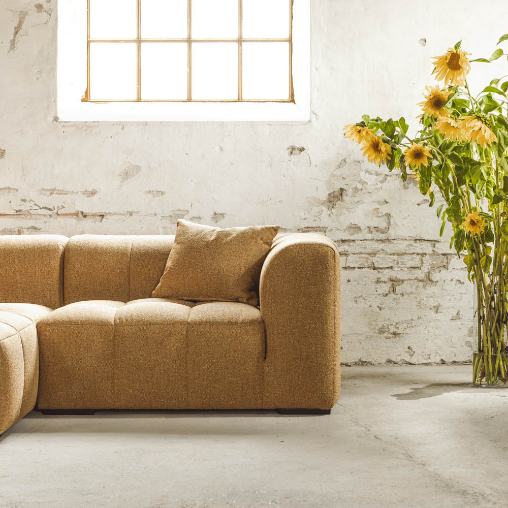Bora Sofa - Venstrevendt - 240 cm - Gul
