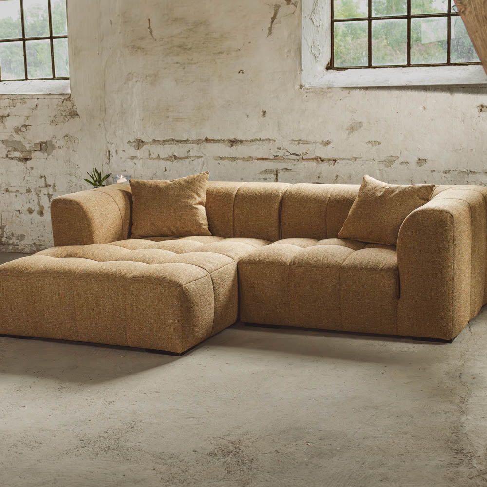 Bora Sofa - Venstrevendt - 240 cm - Gul