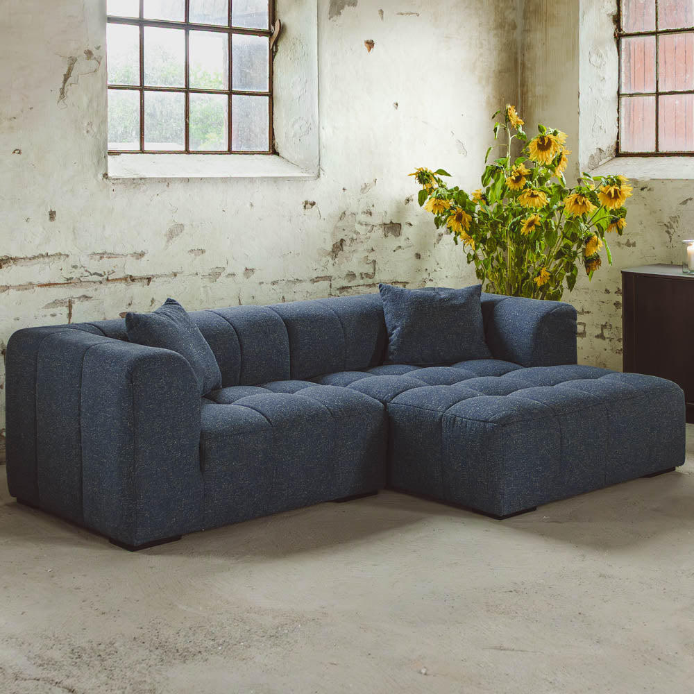 Bora Sofa - Høyrevendt - 240 cm - Blå