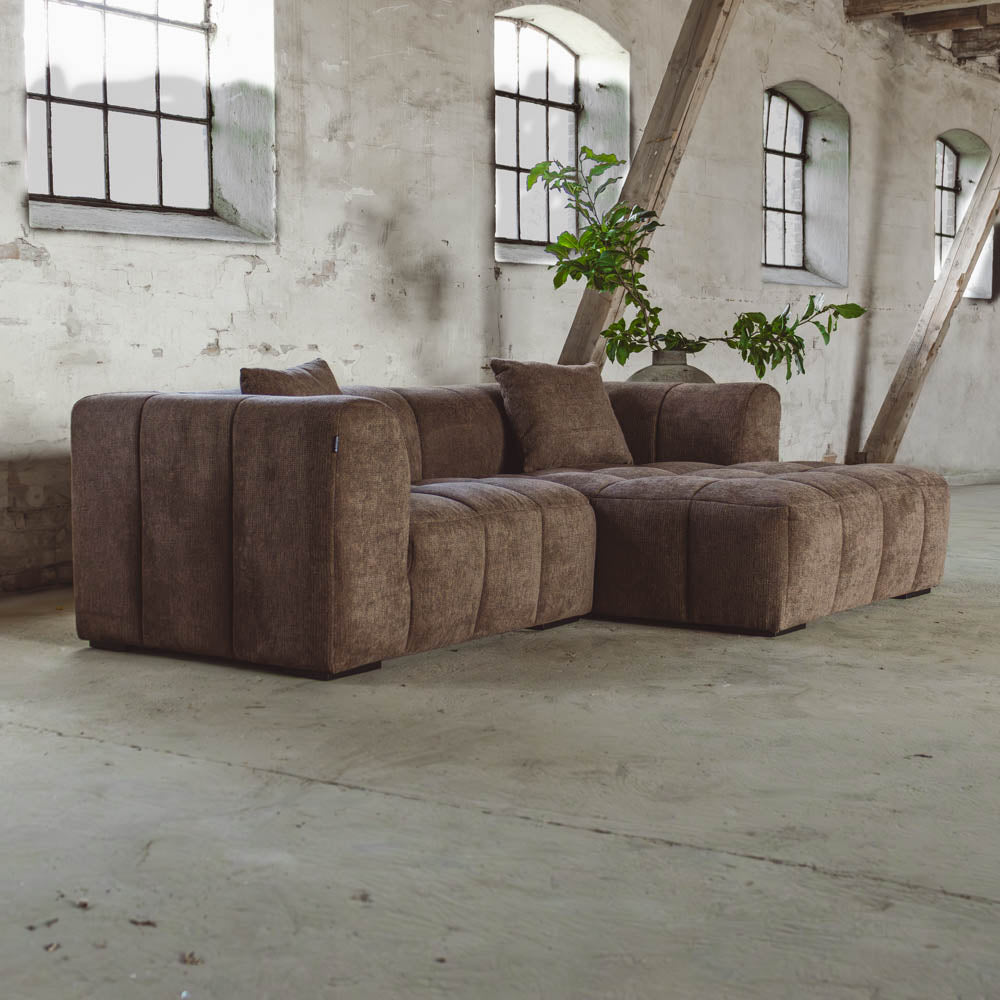 Bora Sofa - Brun - Høyrevendt - 240 cm