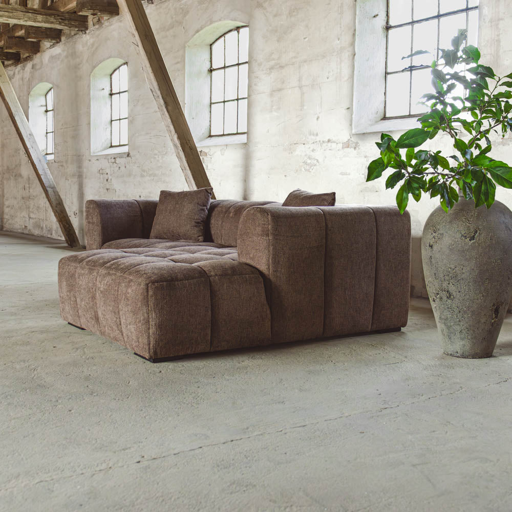 Bora Sofa - Brun - Høyrevendt - 240 cm