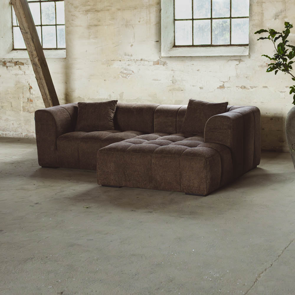 Bora Sofa - Brun - Høyrevendt - 240 cm