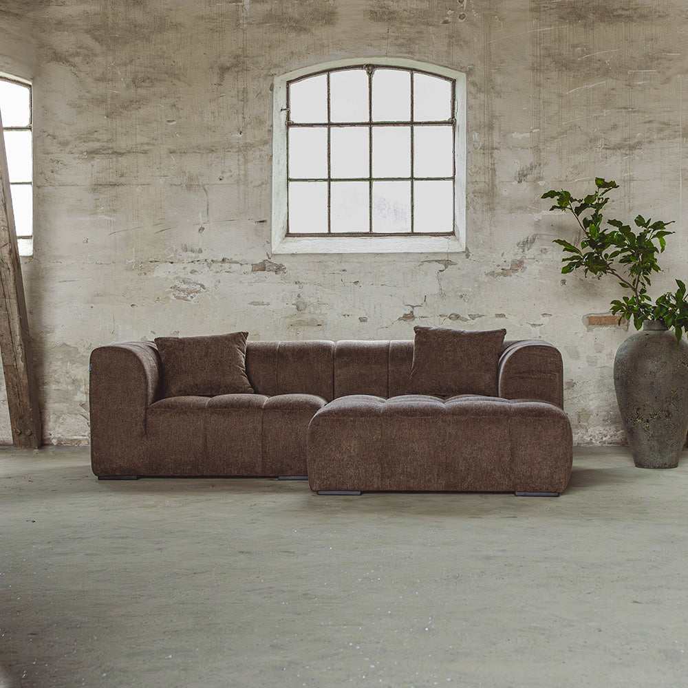 Bora Sofa - Brun - Høyrevendt - 240 cm