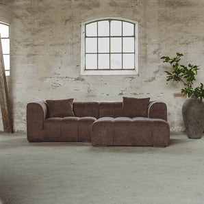 Bora Sofa - Brun - Høyrevendt - 240 cm