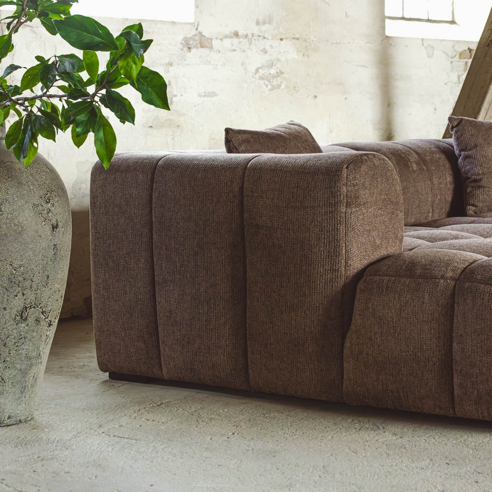 Bora Sofa - Brun - Venstrevendt - 240 cm