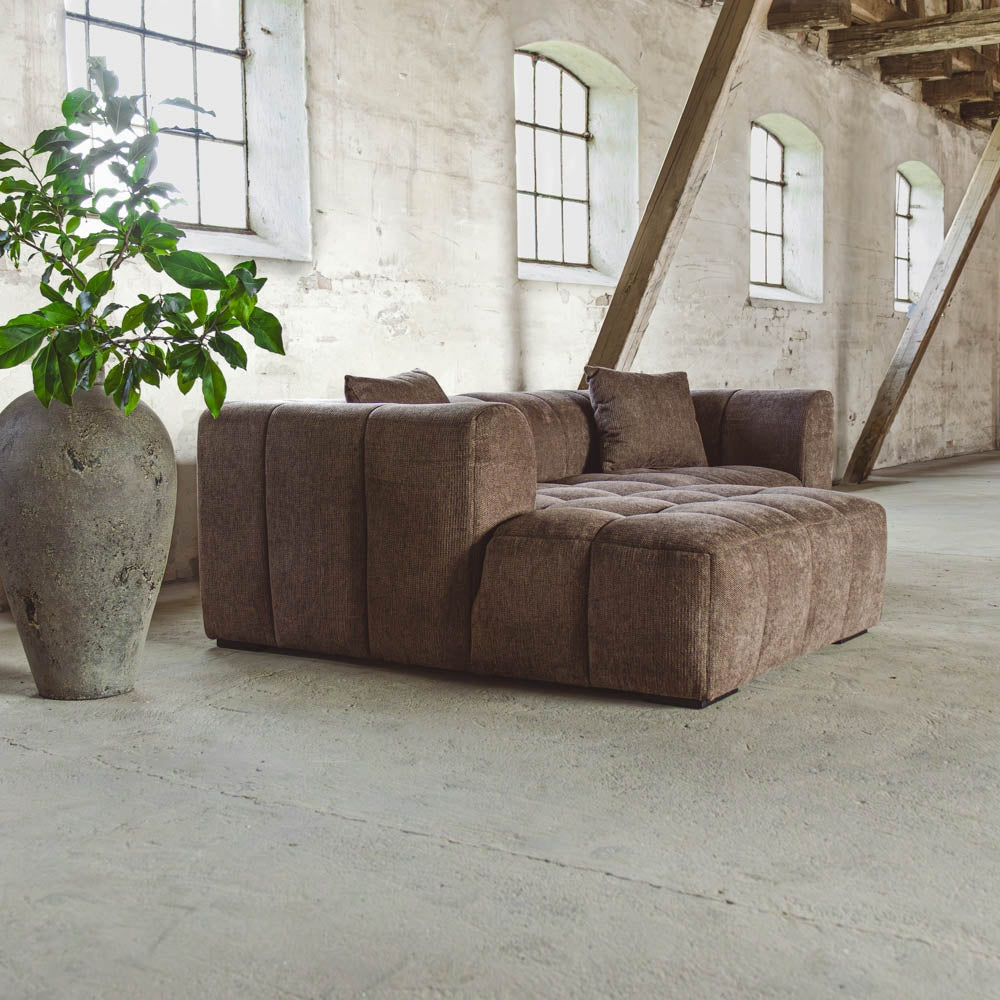 Bora Sofa - Brun - Venstrevendt - 240 cm