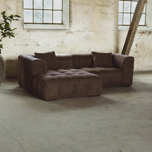 Bora Sofa - Brun - Venstrevendt - 240 cm