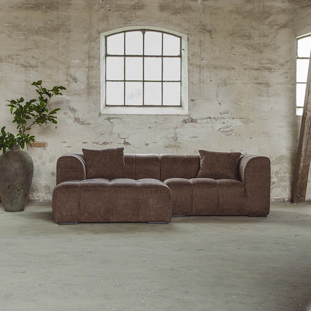 Bora Sofa - Brun - Venstrevendt - 240 cm