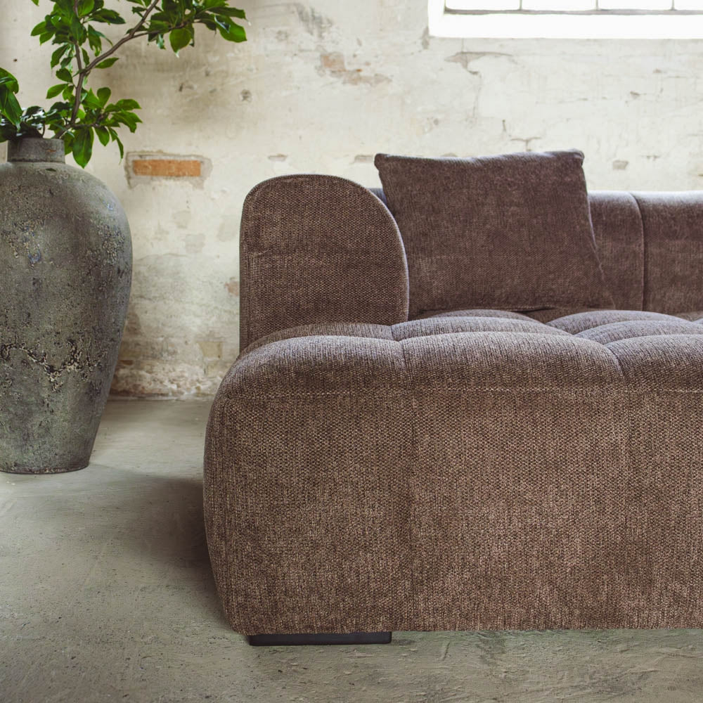 Bora Sofa - Brun - Venstrevendt - 240 cm