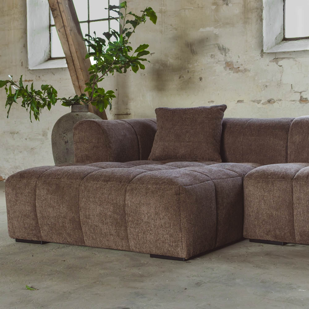 Bora Sofa - Brun - Venstrevendt - 240 cm
