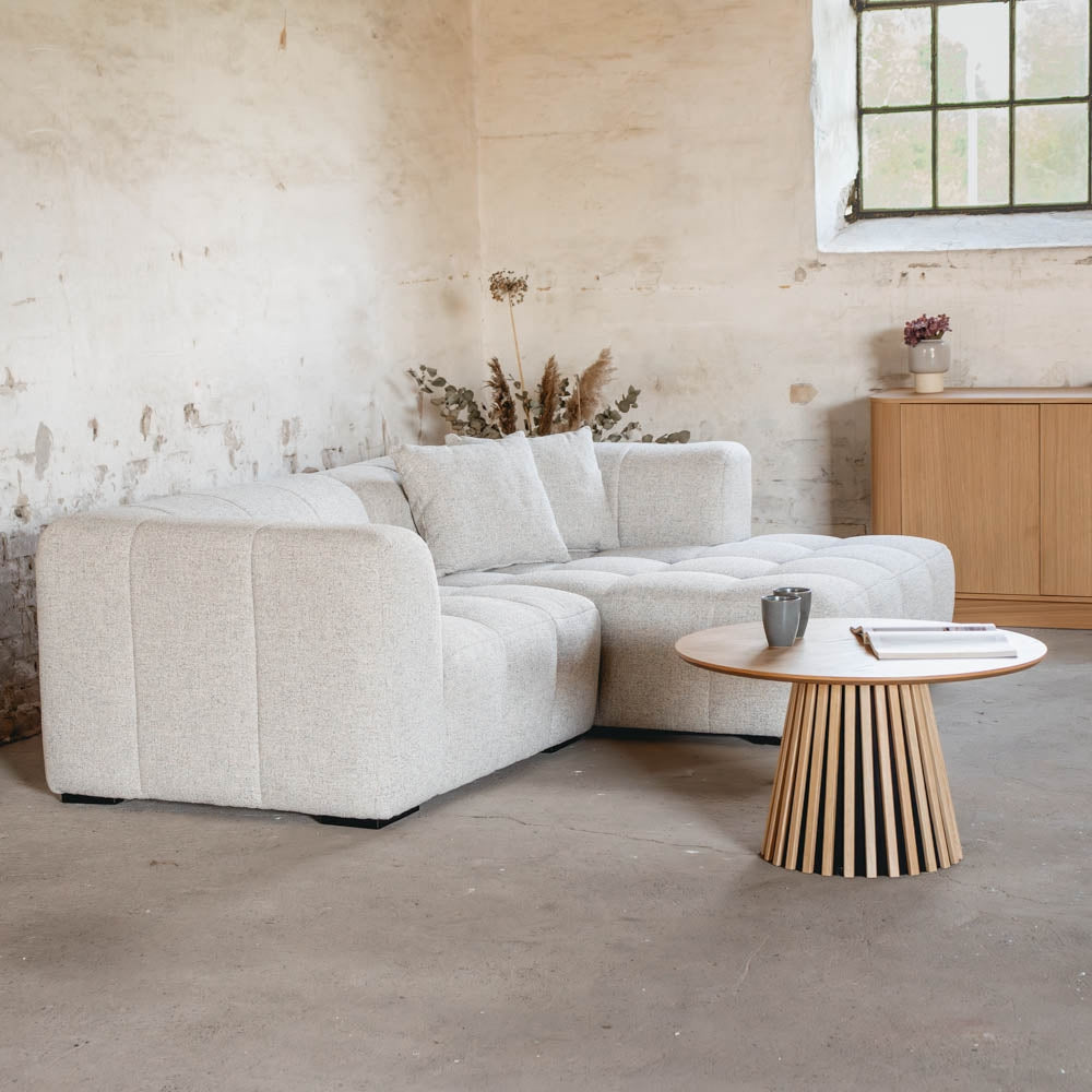 Bora Sofa - Høyrevendt - 240 cm - Hvid