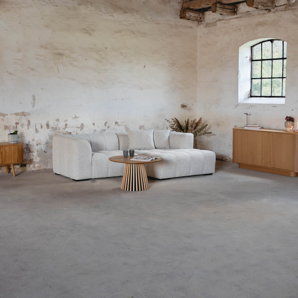 Bora Sofa - Høyrevendt - 240 cm - Hvid