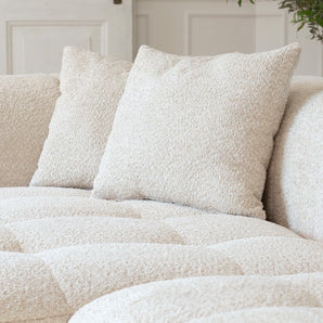 Bora Sofa i Beige Bouclé - Høyrevendt - 240 cm