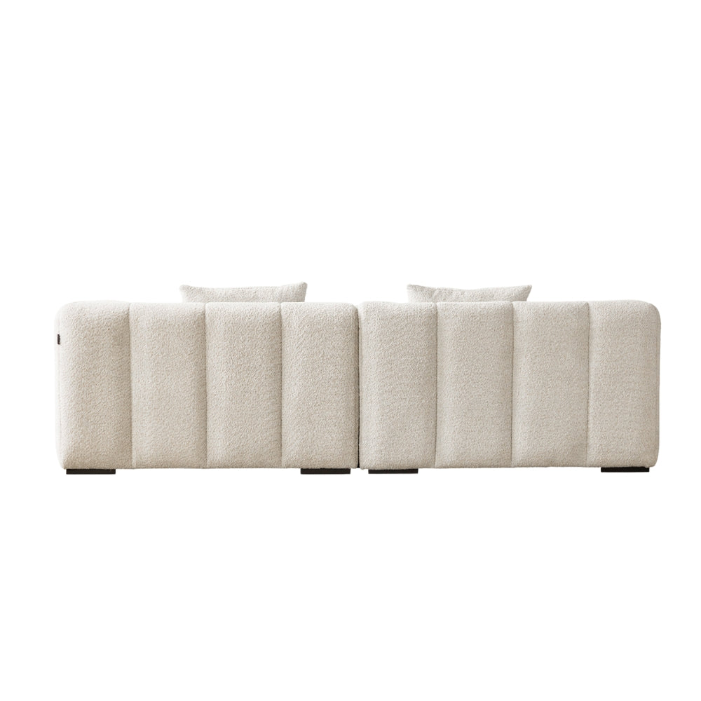 Bora Sofa - Venstrevendt - 240 cm - Beige Bouclé