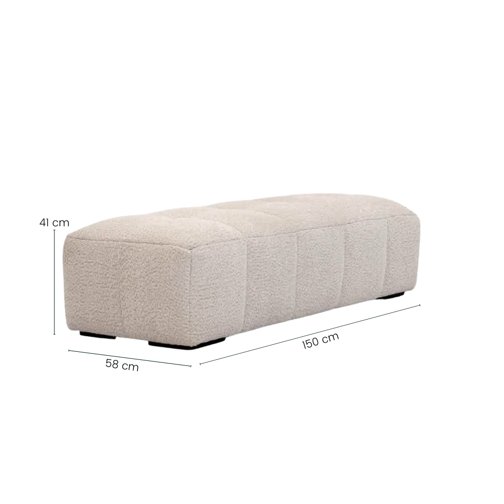 Bora Puff - Beige Bouclé