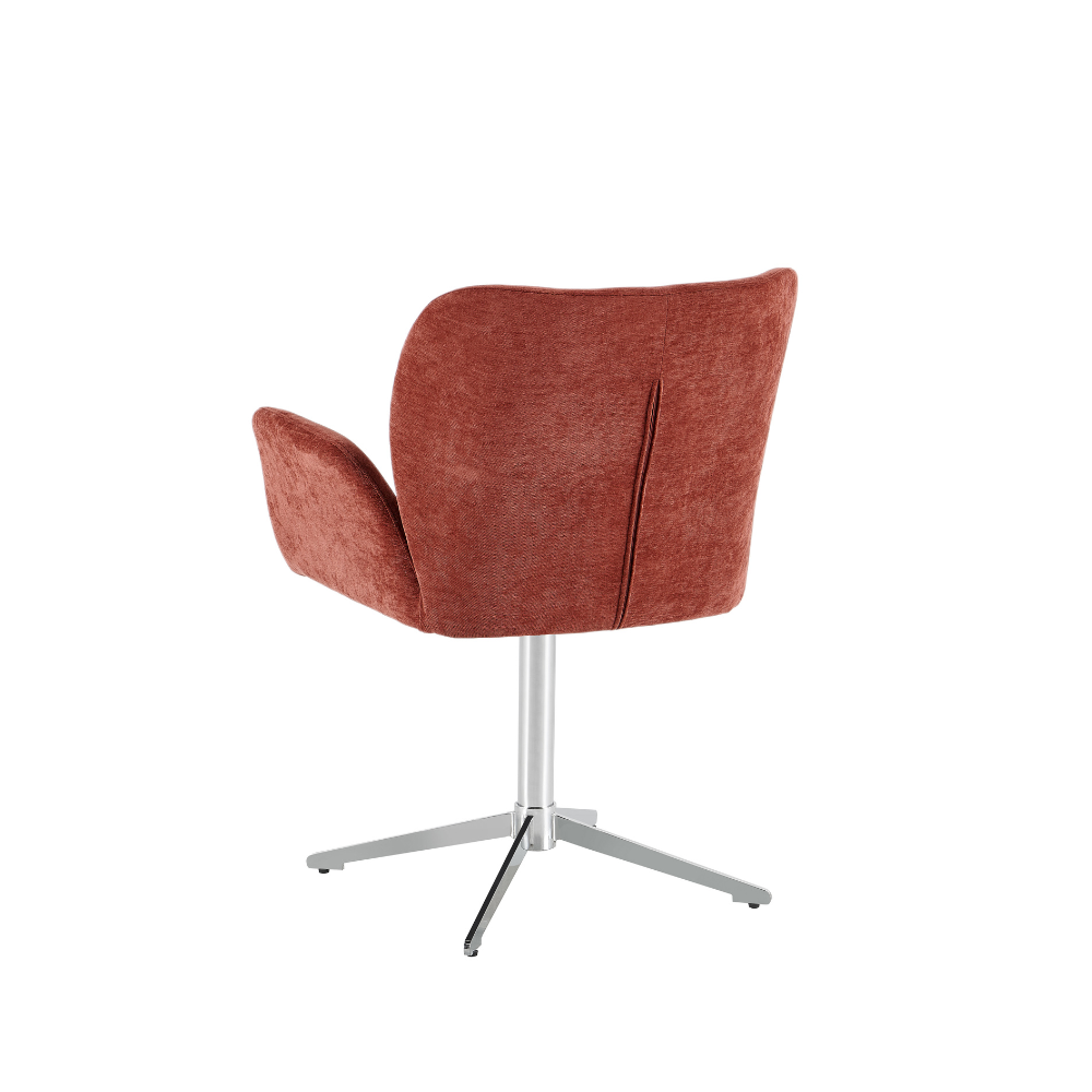 Harvie Spisestol - Bordeaux Stoff m. Chrome Ben