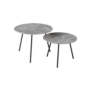 Ori Sofabordsett Ø60/Ø50 cm - Brun