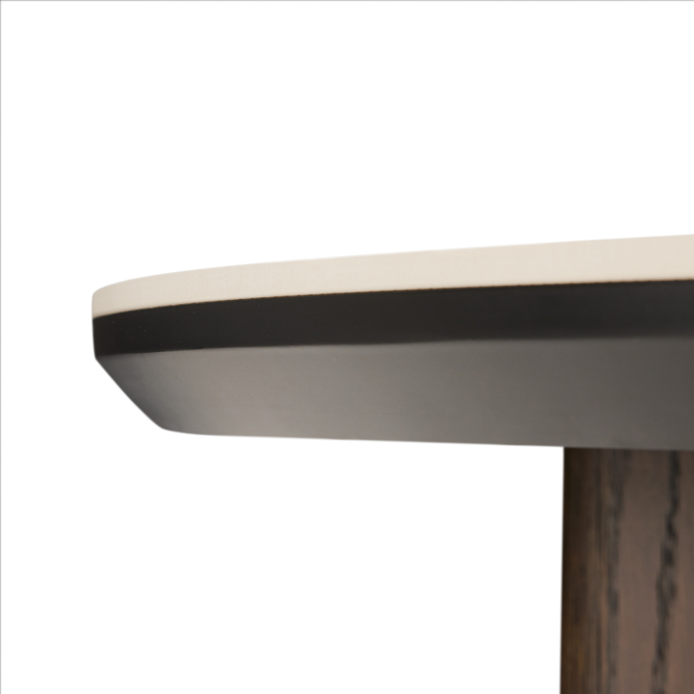 Rio Keramikk Sofabord -  Ø80 cm - Smoked Eik