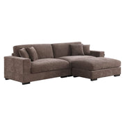 Callie 2,5-Pers. Sofa m. Puff - 260 cm - Brun