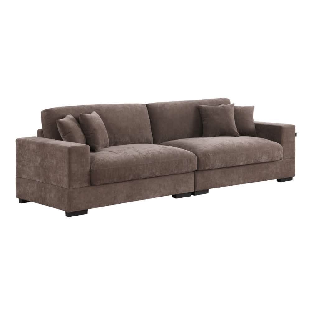 Callie 2,5-Pers. Sofa m. Puff - 260 cm - Brun