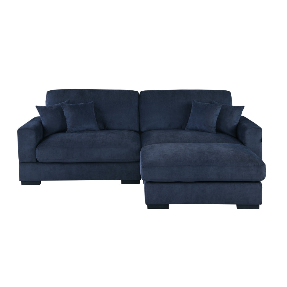 Callie 2,5-Pers. Sofa m. Puff - 260 cm - Mørkeblå