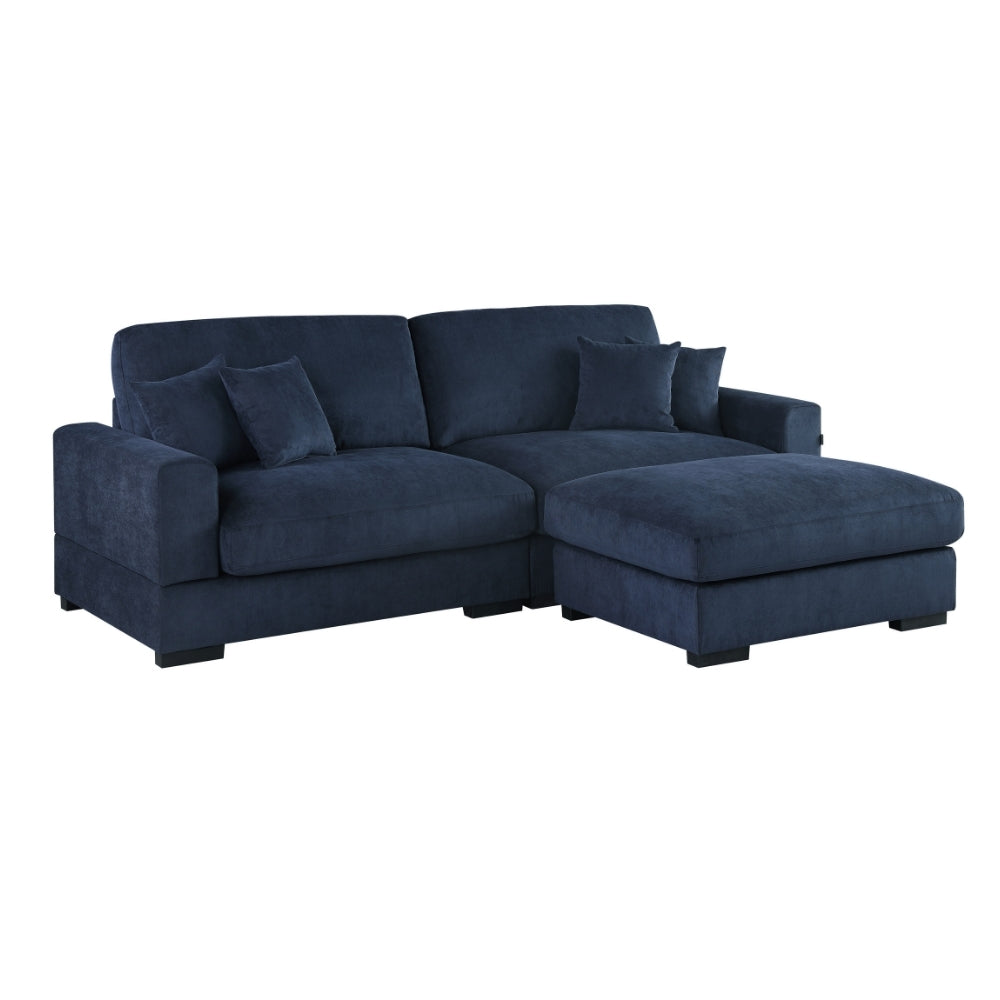 Callie 2,5-Pers. Sofa m. Puff - 260 cm - Mørkeblå