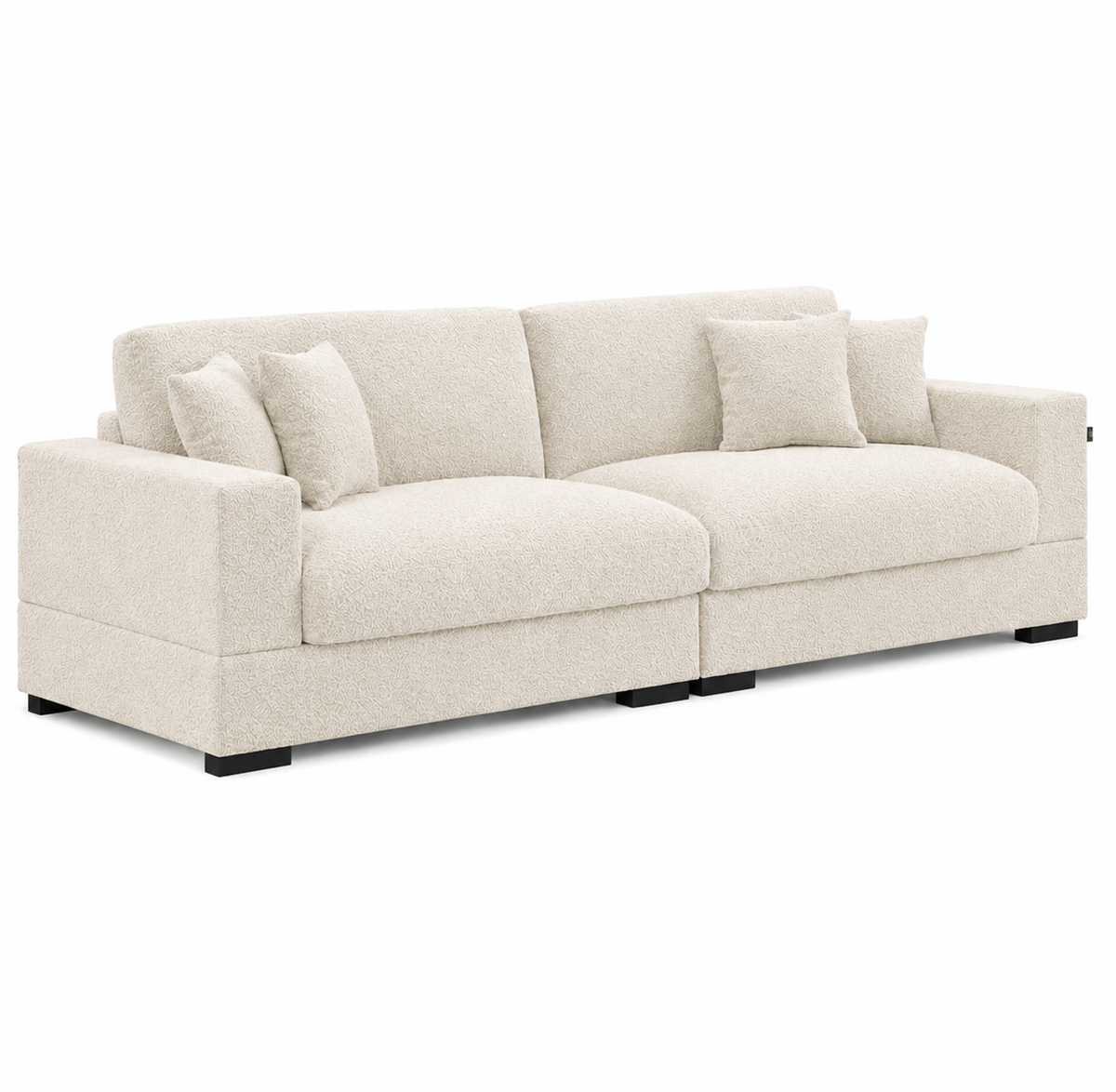 Callie 2,5-Pers. Sofa m. Puff - 260 cm - Beige