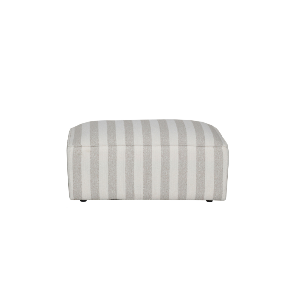 Carlton 2-seters Sofa m. Puff - 240 cm - Sand Striper