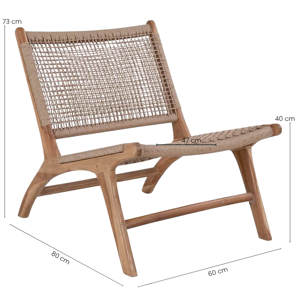 Derby Stol - Teak og Polyrattan