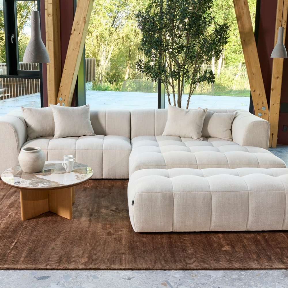Bora Sofa - Høyrevendt - 300 cm XL - Beige Boucle Heroy