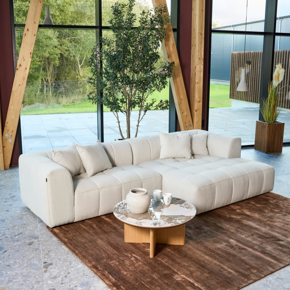 Bora Sofa - Høyrevendt - 300 cm XL - Beige Boucle Heroy