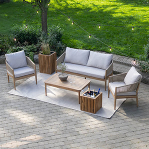 Solheim 4-pers. Loungesett - Beige Reb