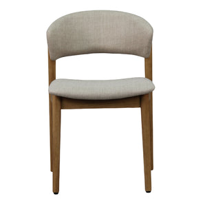 Hanna Spisestol - Natur eik m. Beige sete