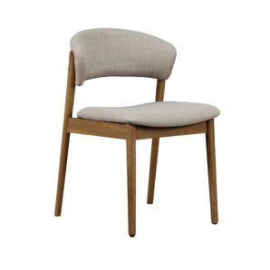 Hanna Spisestol - Natur eik m. Beige sete