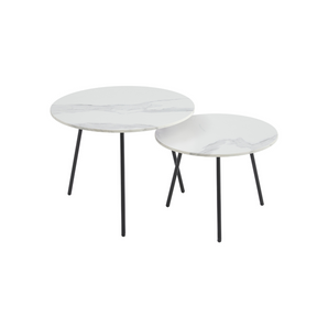 Ori Sofabordssett - Ø60/Ø50 - Hvid